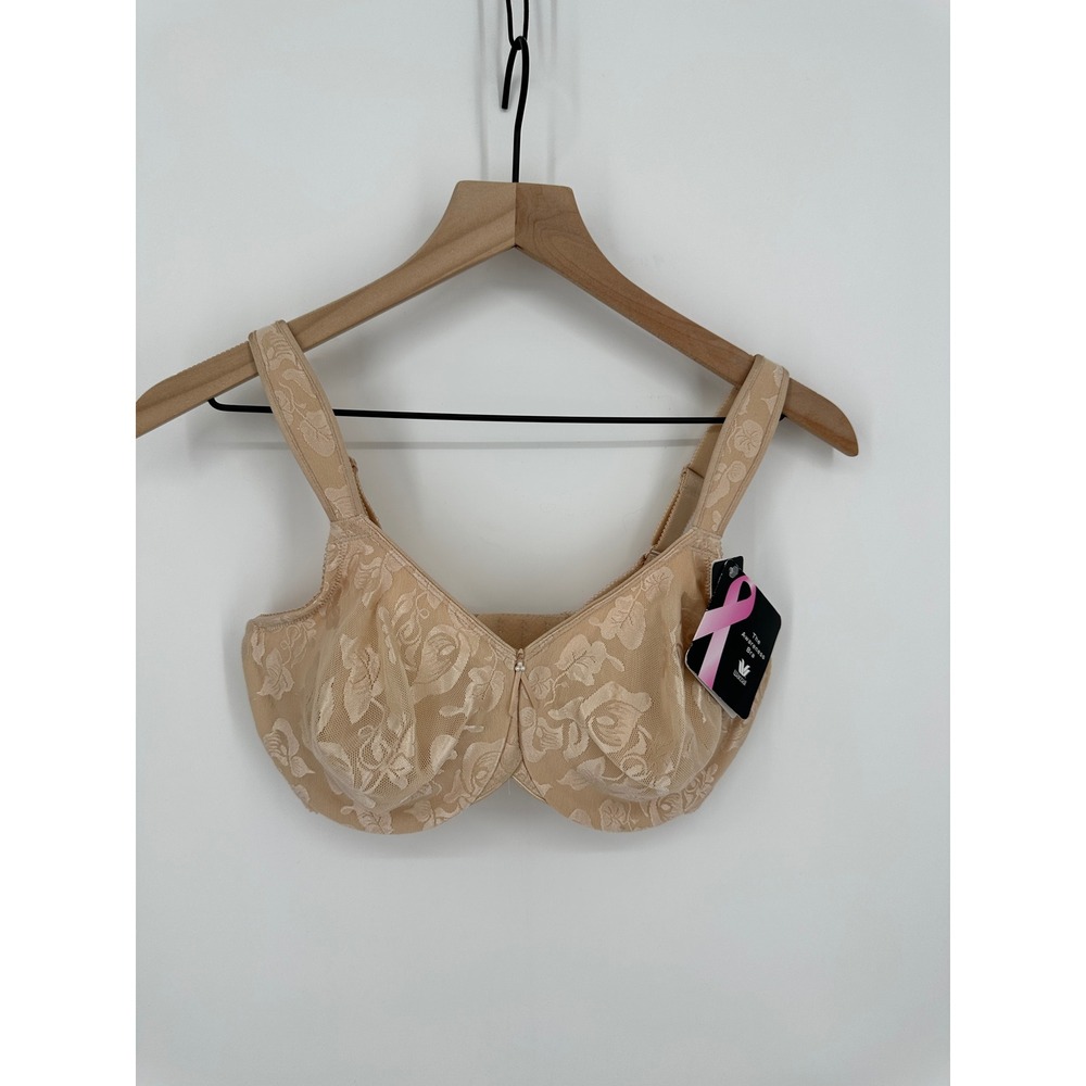 Wacoal Bra Women 36DD Nude Awareness Underwire Full Coverage Jacquard Floral NWT - Picture 3 of 10
